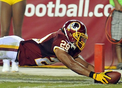Roy Helu has a very productive effort in the final preseason game as he finishes with 124 total yards and two touchdowns. (AP)