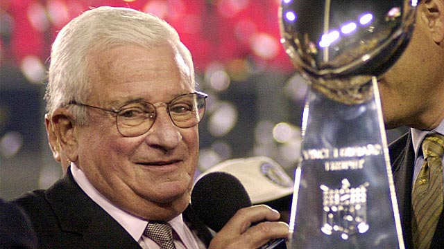 Modell brought a lot to Baltimore, including some important hardware. (AP)