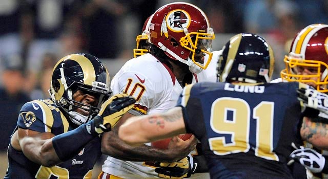 The Rams aren't apologizing for their style of play Sunday against Robert Griffin III. (US Presswire)