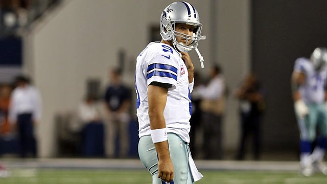 Romo and the Cowboys have a bye week to try and cure their woes before embarking on a tough schedule. (AP)