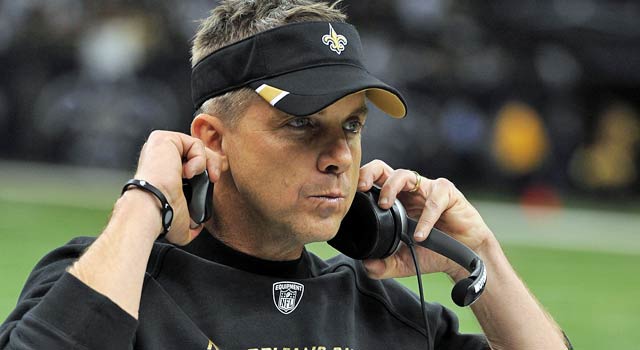 Sean Payton will be in attendance as Drew Brees takes aim at an NFL record on Sunday. (US Presswire)