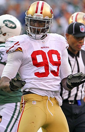Aldon Smith and the 49ers hope to put the heat on the Cardinals in Arizona. (US Presswire)