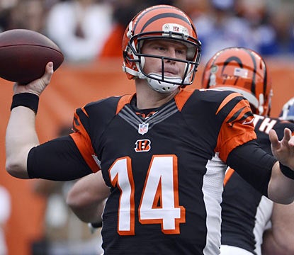 Andy Dalton tosses a career-high four touchdowns to help Cincy end its four-game losing streak. (AP)