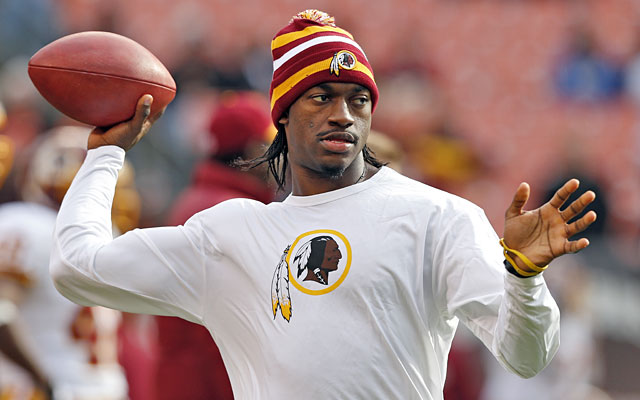Robert Griffin III was inactive for the Redskins' victory over the Browns on Sunday. (AP)