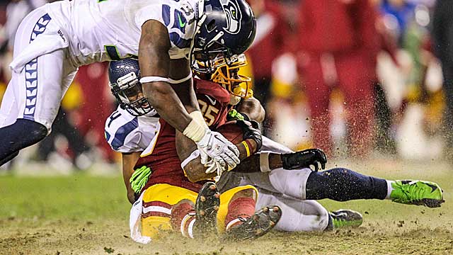 Dirt was flying Sunday in the Seahawks' win over the Redskins on the patchy turf at FedEx Field. (US Presswire)