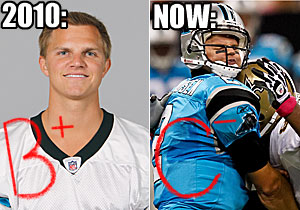 Jimmy Clausen. (L: Getty Images; R: USATSI)