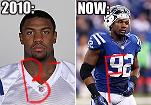 Jerry Hughes hasn't panned out for the Colts. (Getty Images)