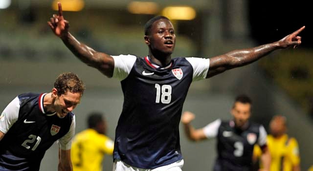 Eddie Johnson stars in his first game for the national team since 2010. (AP)