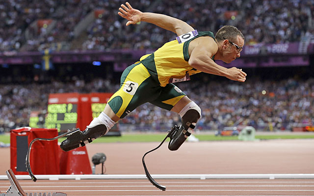 At the London Games, Oscar Pistorius became the first double amputee to compete in Olympic track. (AP)