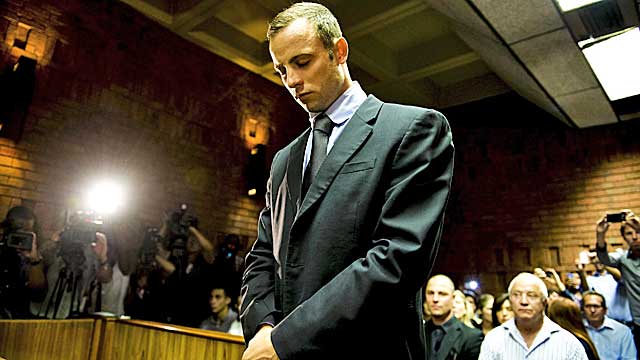 Oscar Pistorius appears at the Magistrate Court in Pretoria (Getty Images)