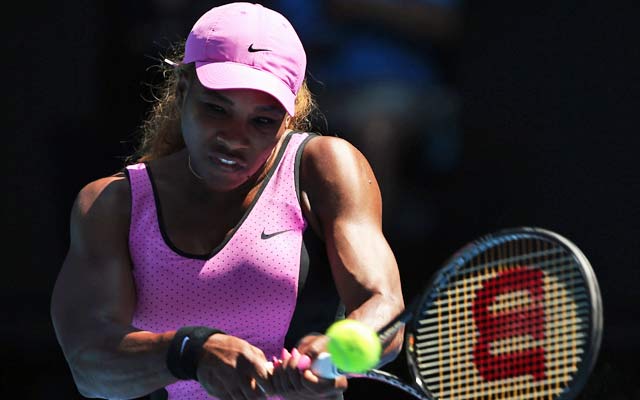 Serena Williams rolls to her 61st Australian Open win, 6-3, 6-3 over Daniela Hantuchova. (Getty Images)