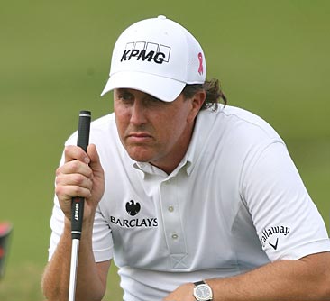 Lefty is looking for the answer to his putting woes. 