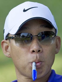 In his past two international competitions, Anthony Kim is 5-2-1 and his teams are 2-0. (AP)