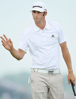 'I don't look too much behind me. I look forward,' Dustin Johnson says. (Getty Images)