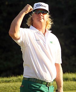 Hoffman shows off his muscles on Monday, but did he impress Corey Pavin enough? (Getty Images)