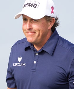 Amy Mickelson says her husband is "a glass-is-half-full guy." (US Presswire)
