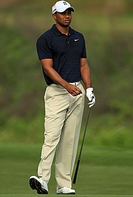 Tiger's short stay at the TPC was a physical setback. (Getty Images)