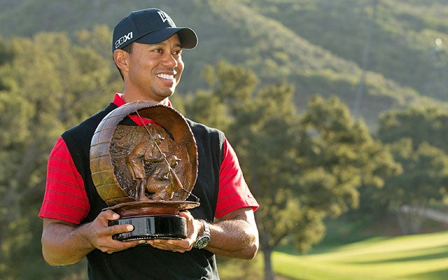 Caveats and disclaimers can't take away Tiger Woods' trophy from the Chevron World Challenge. (US Presswire)