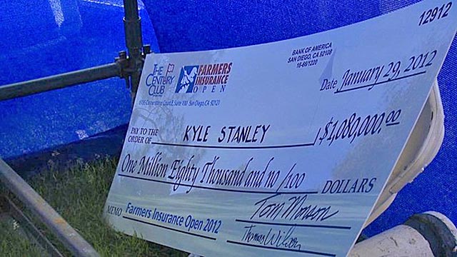 The writing was on the check a bit too early Sunday at Torrey Pines. (GeoffShackelford.com) 