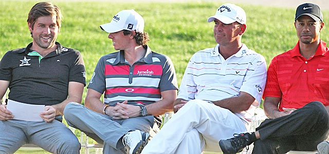 Co-leader through 54, Tiger Woods wound up a T3 outsider as Robert Rock won in Abu Dhabi. (Getty Images)