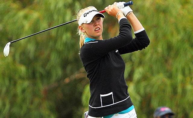 Jessica Korda follows through on a shot during the final round of the Women's Australian Open. (Getty Images)