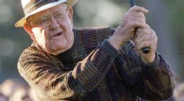 Byron Nelson flashes the perfect swing in 2000, decades after his his final round as a touring pro.