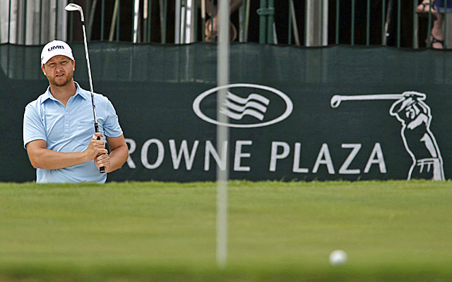 Tour rookie Brice Garnett leads the field at Colonial by one stroke. (Getty Images)