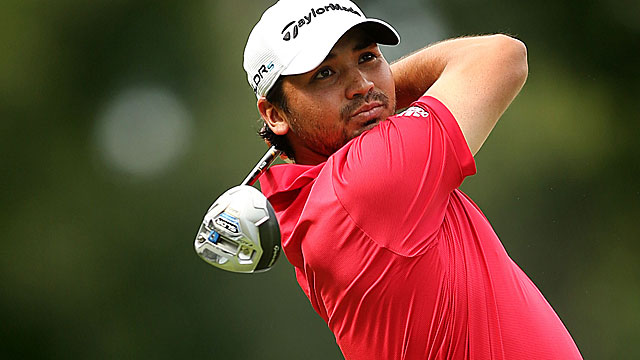 Jason Day has a wild round, but overcomes it with seven birdies. (Getty Images)