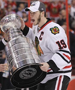 The Blackhawks lost a lot of players, but key guys like Jonathan Toews remain from a team that lifted the Cup. (Getty Images)