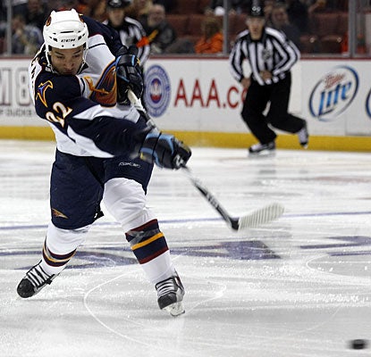 Anthony Stewart, who had just four career goals before this game, records his first career hat trick. (AP)
