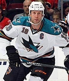 Captain Joe Thornton and the Sharks forwards are in major negative territory. (Getty Images)