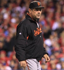 Bruce Bochy's Giants prepare to fight for baseball history. (Getty Images)