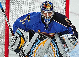 Ondrej Pavelec has been strong in Atlanta's goal. (Getty Images)