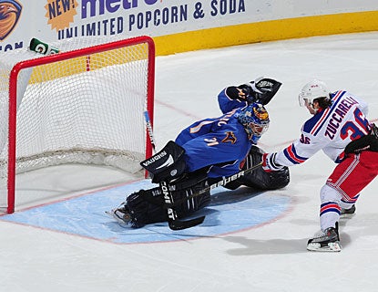 Rookie Mats Zuccarello is 3-for-3 in shootout attempts, with two goals as the winning goals for the Rangers. (Getty Images)