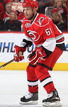 Back with Carolina, Cory Stillman has two goals and two assists in five games. (Getty Images)