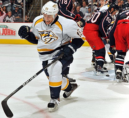 Craig Smith, 22, is pumped up after scoring his first career goal in the big leagues. (Getty Images)
