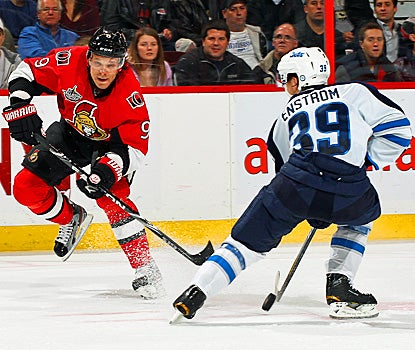 Milan Michalek's goal with 4.7 seconds to play gives the Senators consecutive wins for the first time this season. (Getty Images)