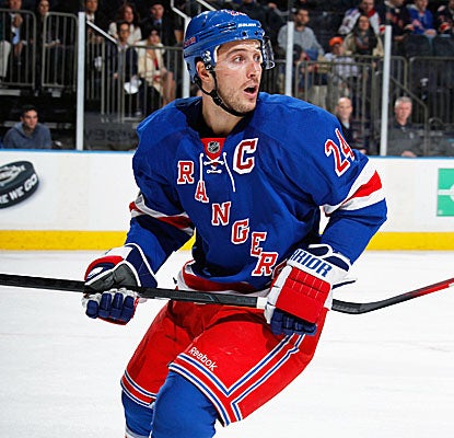 Ryan Callahan scores his second goal of the second period to push New York past San Jose.  (Getty Images)