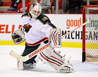 Josh Harding makes 36 saves leading the Minnesota Wild to a comeback win over the Detroit Red Wings.  (US Presswire)