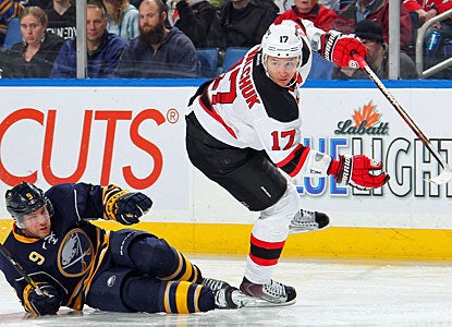 Ilya Kovalchuk returns from a five-game absence with a groin injury and scores his third goal of the season. (Getty Images)