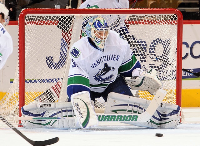 Backup goalie Cory Schneider has led Vancouver to a four-game win streak and two shutouts. (Getty Images)