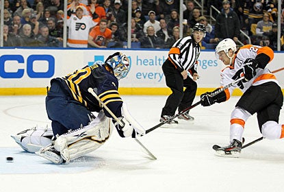 After setting up three goals, Claude Giroux scores the winner in overtime as he did last Friday in Anaheim. (US Presswire)