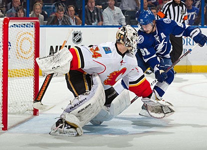 Steven Stamkos converts a fine pass from Eric Brewer for the winner just 30 seconds into overtime. (Getty Images)