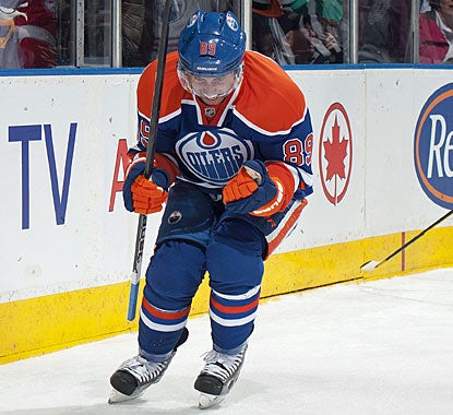 Sam Gagner follows his eight-point game vs. Chicago, with two more goals and an assist against Detroit. (Getty Images)