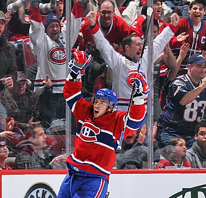 Alexei Emelin's shorthanded goal in the second period ignites Montreal's rabid fans.  (Getty Images)
