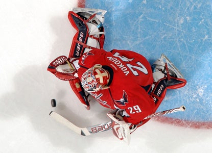 Tomas Vokoun is huge in the net for the Capitals, sending back 42 shots for his fourth shutout of the season. (Getty Images)