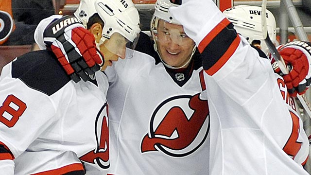 Ilya Kovalchuk (center) has been in the middle of almost everything in Jersey. (US Presswire)