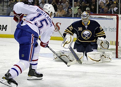 Ryan Miller stops 34 shots to earn his fifth shutout in the last 23 games and sixth shutout this season. (AP)
