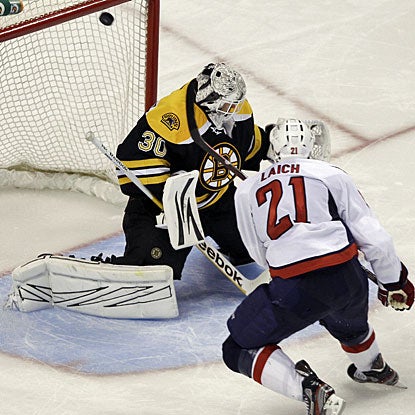 The Capitals almost blow two points, but Brooks Laich scores in the shootout to make sure they get the points in the end. (AP)