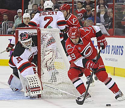 Martin Brodeur's 119th shutout lifts New Jersey into the playoffs and gets him closer to another NHL record. (US Presswire)